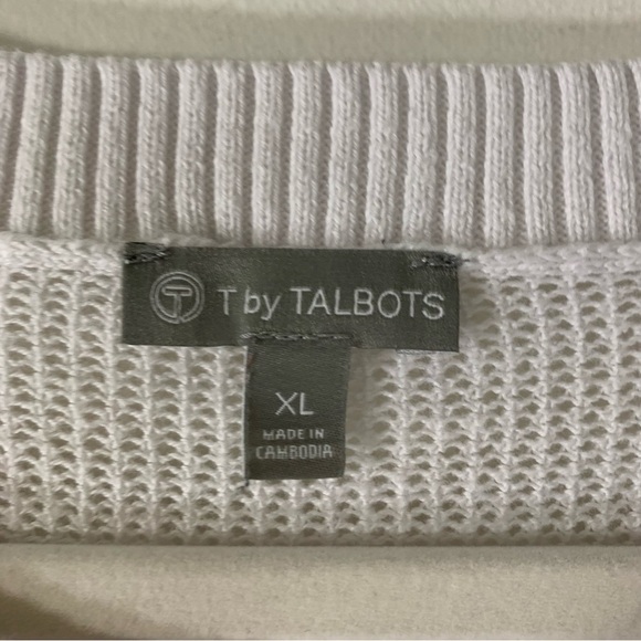 2/$35 T By Talbots Mesh Colorblock Sweater - Picture 9 of 10